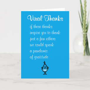 Viral Thanks A Funny Thank You Poem Card