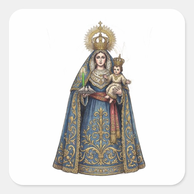 Virgen de Candelaria Square Sticker (Front)
