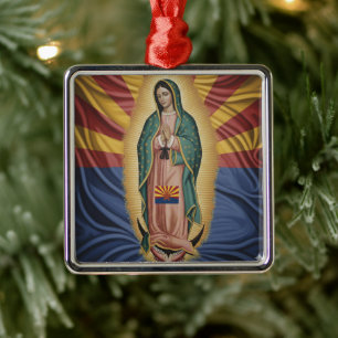 Virgen de Guadalupe - Arizona Metal Tree Decoration