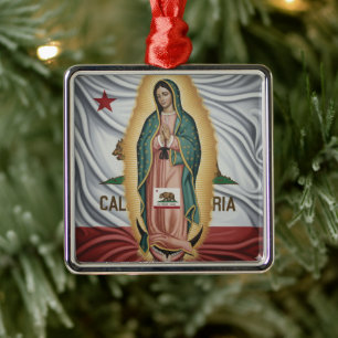 Virgen de Guadalupe - California Metal Tree Decoration