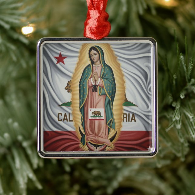 Virgen de Guadalupe - California Metal Tree Decoration (Tree)