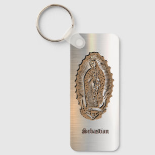Virgen de Guadalupe Mother Mary Catholic Key Ring