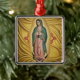 Virgen de Guadalupe - New Mexico Metal Tree Decoration