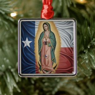 Virgen de Guadalupe - Texas Metal Tree Decoration