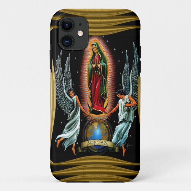 Virgen de Guadalupe (with angels) Case-Mate iPhone Case (Back)