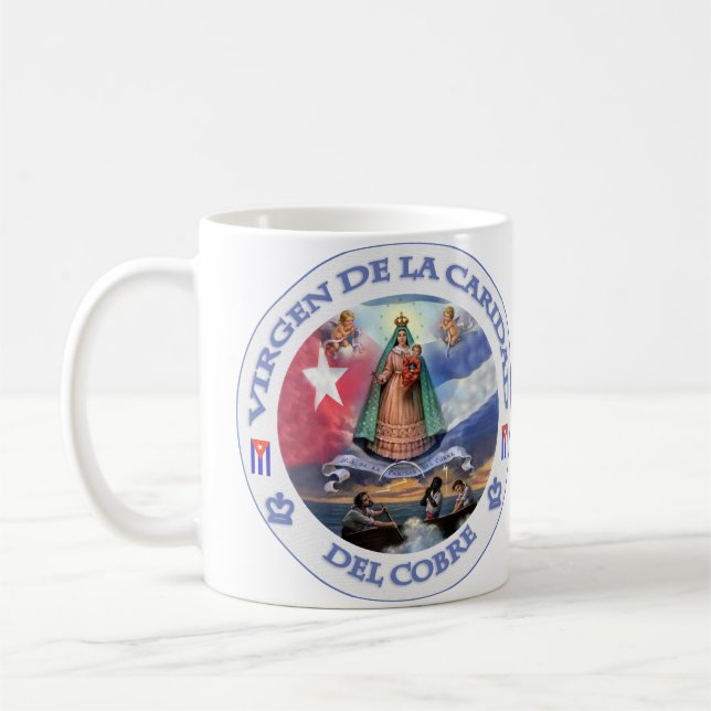 VIRGEN DE LA CARIDAD DEL COBRE CUBAN PATRIOT SAINT COFFEE MUG (Left)
