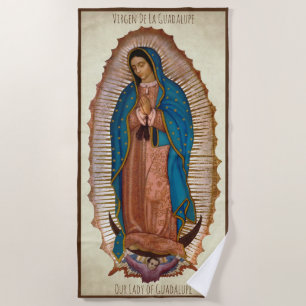 Virgen De La Guadalupe Beach Towel