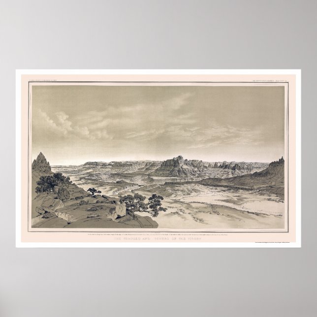 Virgen Grand Canyon Print by Dutton 1882 (Front)