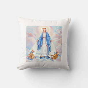 Virgen Medal Milagrosa Cushion