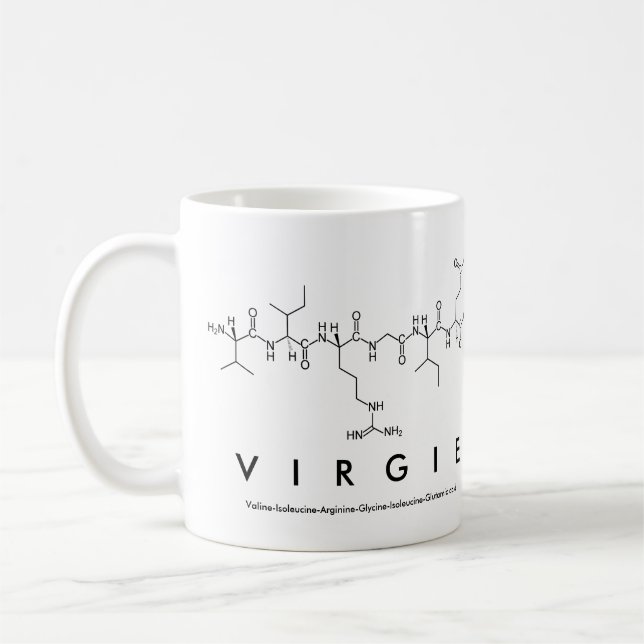 Virgie peptide name mug (Left)