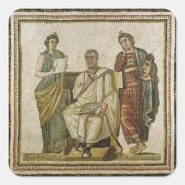 Virgil  and the Muses, from Sousse Square Sticker (Front)