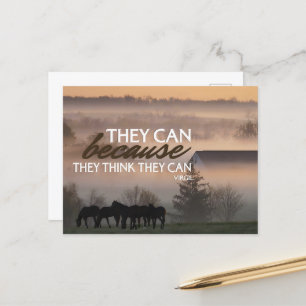 Virgil Inspirational Quote "They can" Postcard