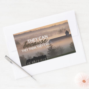 Virgil Inspirational Quote "They can" Rectangular Sticker