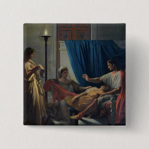 Virgil Reading the Aeneid 15 Cm Square Badge