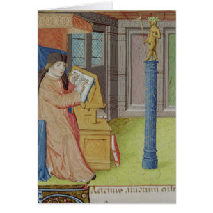 Virgil writing before Artemis