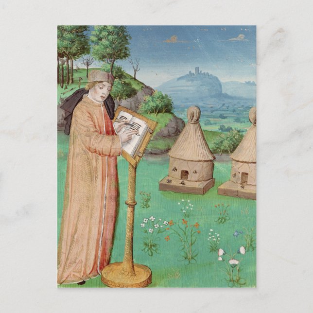 Virgil  writing the Life of Bees Postcard (Front)