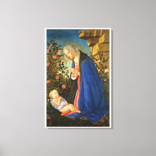 VIRGIN ADORING SLEEPING CHRIST CHILD  CANVAS PRINT