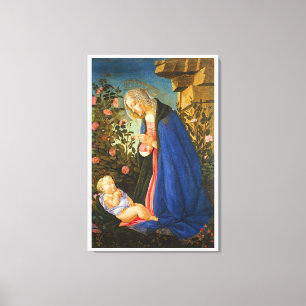 VIRGIN ADORING SLEEPING CHRIST CHILD  CANVAS PRINT