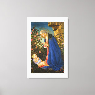 VIRGIN ADORING SLEEPING CHRIST CHILD  CANVAS PRINT