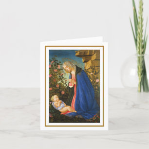 VIRGIN ADORING SLEEPING CHRIST CHILD CARD