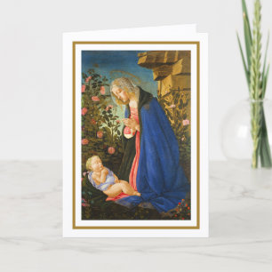 VIRGIN ADORING SLEEPING CHRIST CHILD CARD