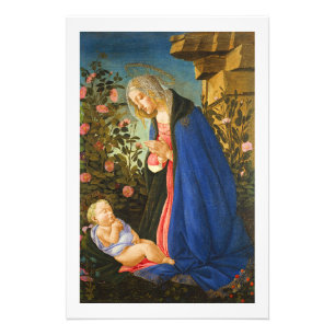 VIRGIN ADORING SLEEPING CHRIST CHILD  PHOTO PRINT