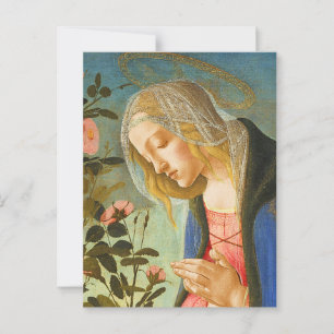 VIRGIN ADORING SLEEPING CHRIST CHILD  POSTCARD