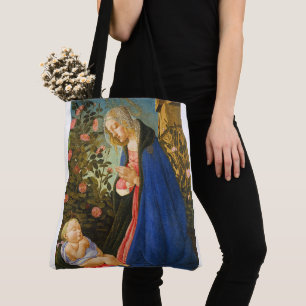 VIRGIN ADORING SLEEPING CHRIST CHILD TOTE BAG