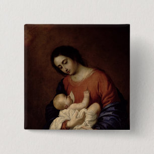 Virgin and Child, 1658 15 Cm Square Badge