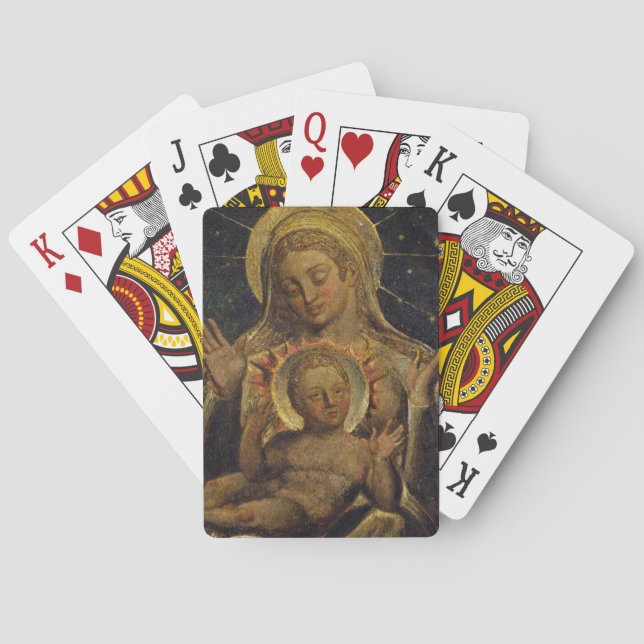 Virgin and Child, 1825 (tempera on panel) Playing Cards (Back)