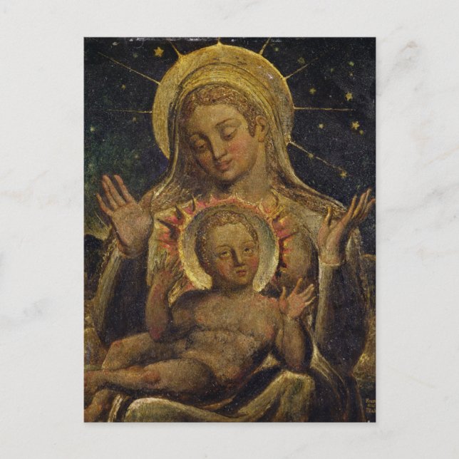Virgin and Child, 1825 (tempera on panel) Postcard (Front)
