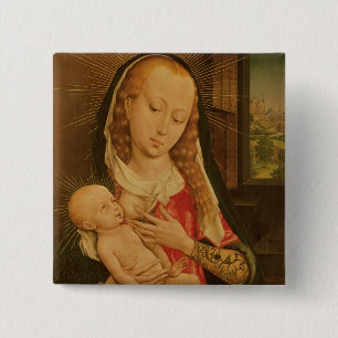 Virgin and Child 2 15 Cm Square Badge