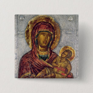 Virgin and Child 3 15 Cm Square Badge