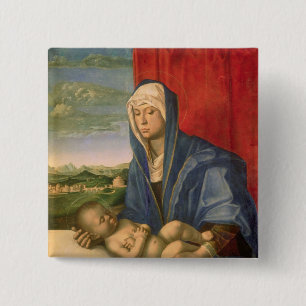 Virgin and Child 3 15 Cm Square Badge