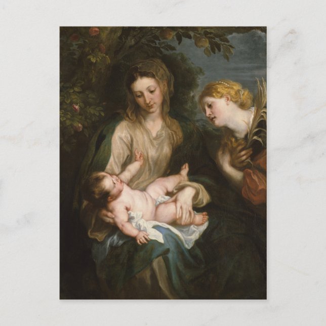 Virgin and Child - Anthony Van Dyck Postcard (Front)