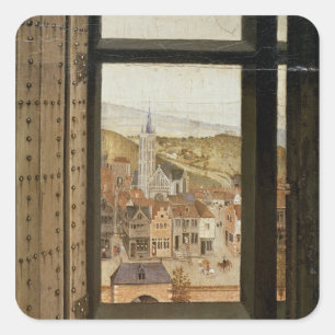 Virgin and Child Before a Firescreen, c.1440 2 Square Sticker