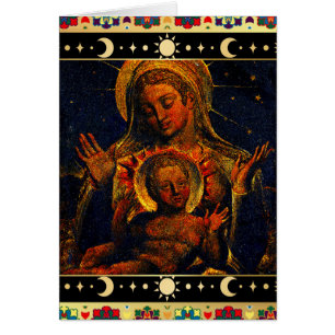 Virgin and Child by William Blake Christmas Card