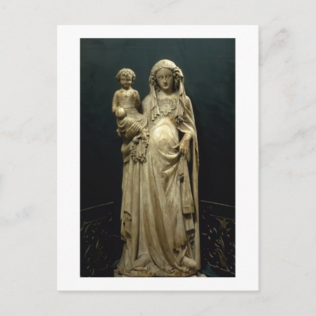 Virgin and Child, c.1375 (alabaster) Postcard (Front)