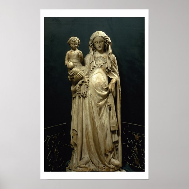 Virgin and Child, c.1375 (alabaster) Poster (Front)