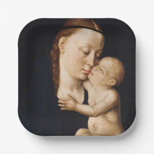 Virgin and Child- christmas Holiday Paper Plate