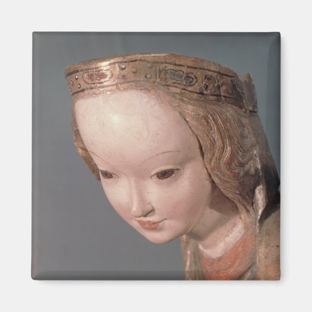 Virgin and Child, detail of the head of the Magnet (Front)
