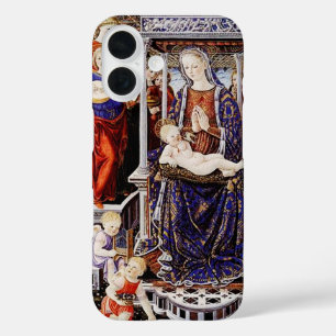 Virgin and Child Enthroned with Music-Making Angel iPhone 16 Case
