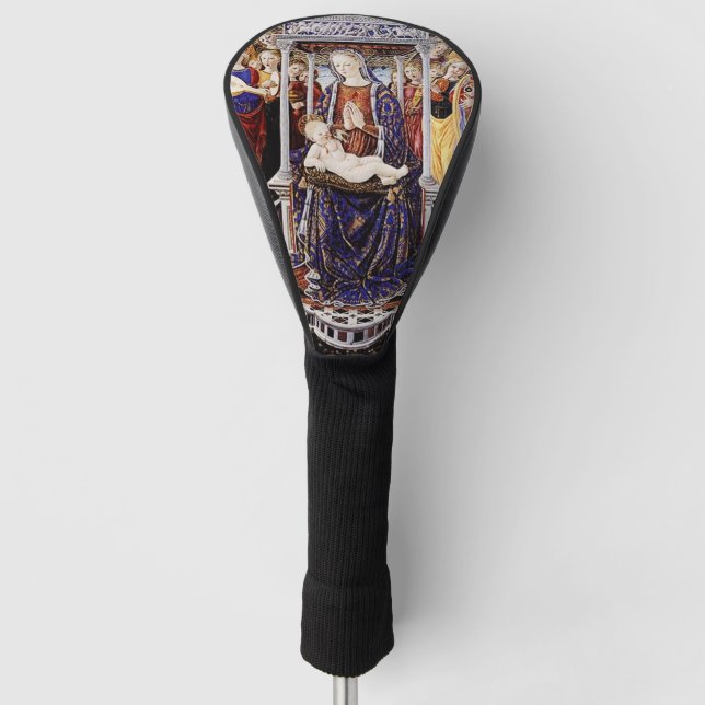 Virgin and Child Enthroned with Music-Making Angel Golf Head Cover (Front)