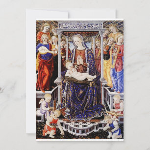 Virgin and Child Enthroned with Music-Making Angel Invitation