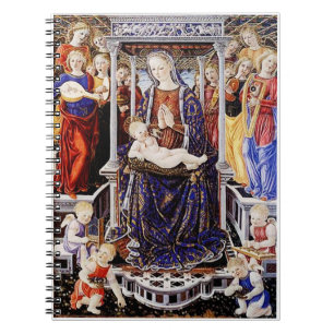 Virgin and Child Enthroned with Music-Making Angel Notebook