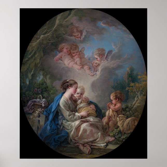 Virgin and Child - François Boucher Poster (Front)