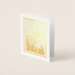 Virgin and Child Gold Foil Holiday Note Card