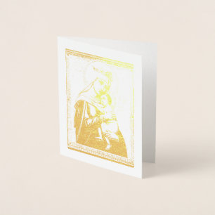 Virgin and Child Gold Foil Holiday Note Card