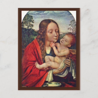 Virgin And Child In A Landscape Postcard
