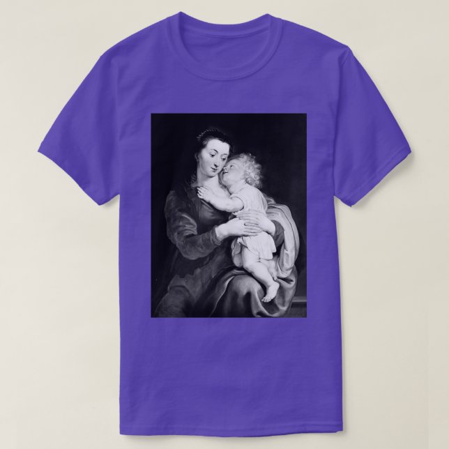 Virgin and child in black and white 2 T-Shirt (Design Front)